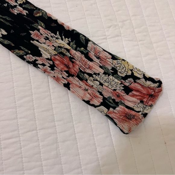 🌸 Billabong Off the Shoulder Long Sleeve Floral Print Blouse - Medium - Picture 9 of 11